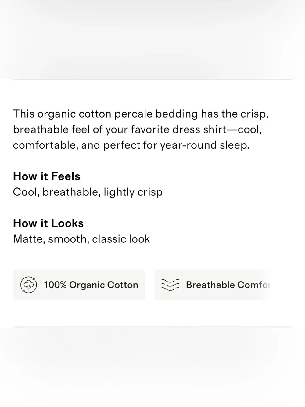 NWOT Quince Organic Crisp Percale  Euro Sham White w/Navy Double-Needle Border!